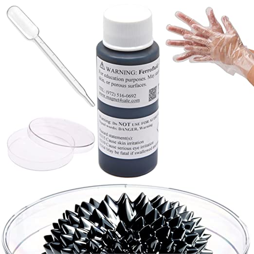 CMS Magnetics Magnetic Ferrofluid for Fun 2 OZ. Packed with Gloves and Dropper