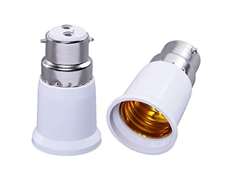 Shafiretm B22 To E27 Bulb Convertor - 2 Pieces - Colour -White