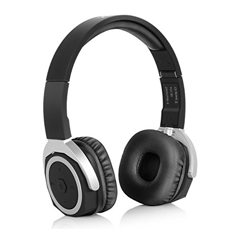 Zinsoko NB-6 Bluetooth V4.1 On Ear Headphones with Mic, Sports APP, NFC Support, Hi-Fi Stereo, Wireless and Wired Dual Mode, over 60 Hours Music Time (Black)