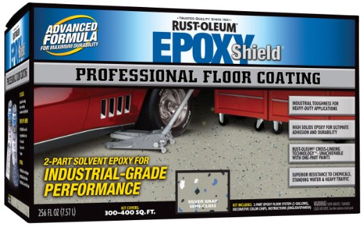 Rust-Oleum 203373 Professional Floor Coating Kit Silver Gray