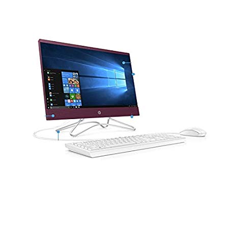 2019 New HP 22 All-in-One PC 21.5" Intel Celerion G4900T Intel UHD Graphics 610 1TB HDD 4GB SDRAM DVD Privacy Webcam Maroon Burgundy