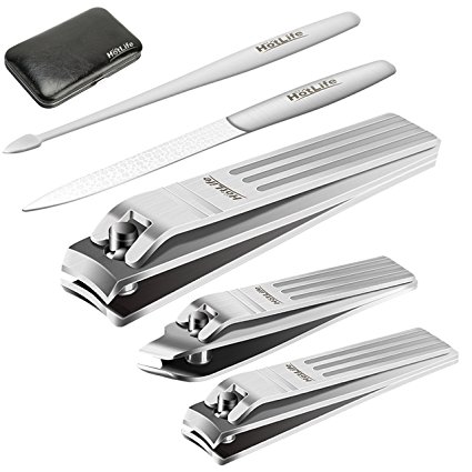 Nail Clipper Set of 5 - Premium Pedicure & Manicure Kits Best for Men & Women, Professional Stainless Steel Nails Cutter Kit With luxurious Travel Case