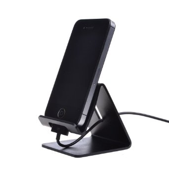 Efanr 3313961 Universal Solid Aluminum Alloy Metal Mobile Phone Desktop Stand Mount Holder for Smartphones and Most 7-Inch Tablet - Black