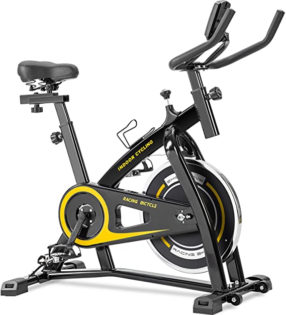 Merax Exercise Bike Indoor Cycling Bike Cycle Trainer Adjustable Stationary Bike 330LBS Weight Capacity