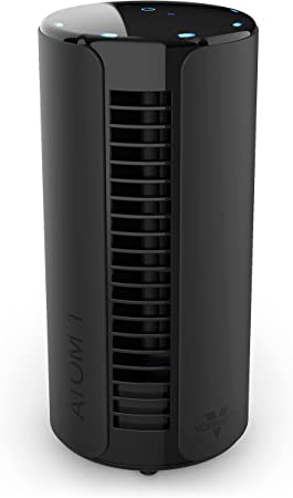 Vornado Atom 1 Oscillating Tower Fan, Small Air Circulator with 4 Speeds, Touch Controls