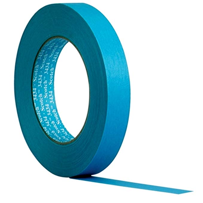 3M Scotch Water Resistant Blue Automotive Masking Tape, 07895 - Roll