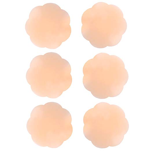 Reusable Nipple Covers, JESWELL Adhesive Silicone Pasties Nipple Petals for Women