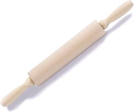 Rolling Pin,15 Inch Non-Stick Wooden Rolling Pin,Great for Rolling out Pizzas,Cookies,Bread,Fondant
