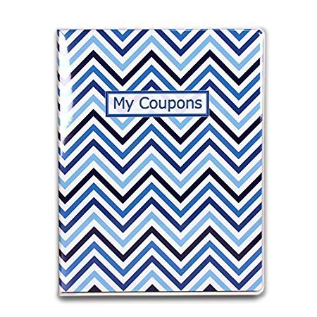 Ultra PRO - 4-Pocket Coupon Organizer Portfolio - Chevron Blue