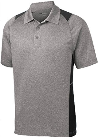 DRI-EQUIP Moisture Wicking 2-Color Athletic Polos in 13 Colors. XS-4XL