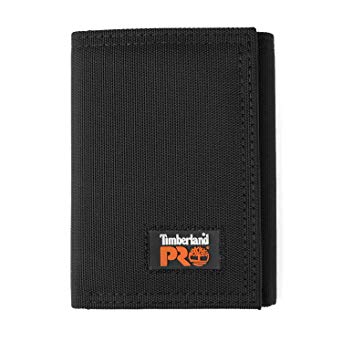 Timberland PRO Men's Cordura Velcro Nylon Rfid Trifold Wallet with ID Window