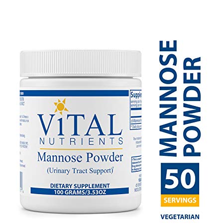 Vital Nutrients - Mannose Powder - Urinary Tract Support - Vegetarian - 100 Grams per Bottle