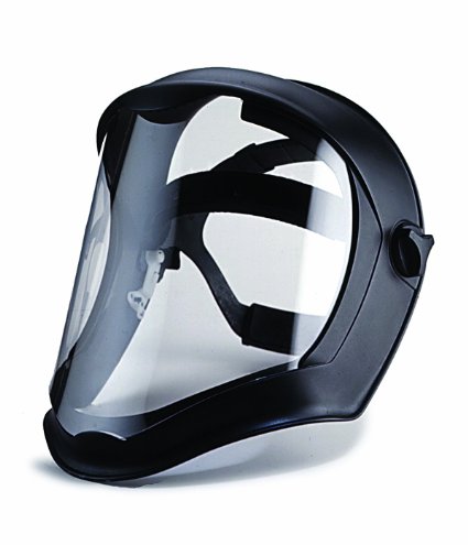 Uvex S8510 Bionic Shield, Black Matte Face Shield, Clear Polycarbonate Anti-Fog/Hardcoat Lens
