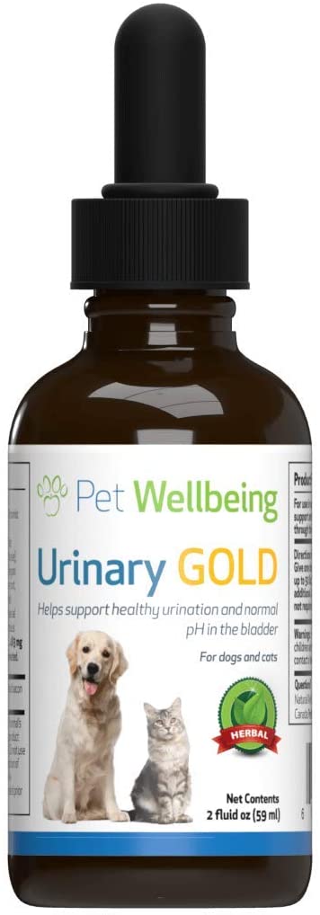 Pet Wellbeing Urinary Gold for Cats - Natural Support for Feline Urinary Tract Health - 2oz (59ml)