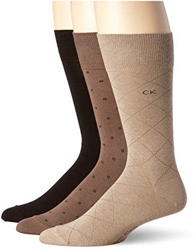 Calvin Klein Men's 3 Pack Fashion Geometric Socks