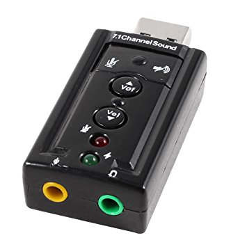 Sourcingmap External USB 2.0 To 3D Virtual Audio Sound Card Adapter 7.1 CH