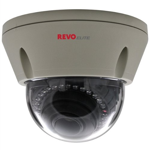 REVO America REVDN700E-2 700 TVL Indoor/Outdoor Vandal Proof Dome Surveillance Camera with 100-Feet Night Vision (Gray)