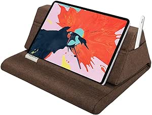 MoKo Tablet Pillow Stand, Soft Bed Pillow Holder, Fits up to 11" Pad, Fit with iPad 10th,iPad Pro 11 2022, New iPad Air 4/3, iPad Pro 11/10.5/9.7, Mini 5 4, Galaxy Tab S9/S9 ,Coffee