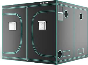 MARS HYDRO 8x8 Advanced Large Grow Tent, 96"x96"x80" High Reflective Mylar 1680D for Hydroponics Indoor Plant Growing, with Observation Window and Floor Tray for 4xTSW2000/4xFC4800/8xTSL2000