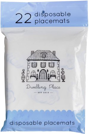 Dwelling Place® Disposable Placemats ★ 66-Count (3 Bags of 22) ★ BPA FREE ★ Table Topper for Baby and Toddlers