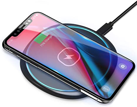 ELEGIANT Wireless Charger, 7.5W Wireless Charging Pad for iPhone X/XS/XS Max/XR/8/8 Plus, 10W Fast Charger Base for Galaxy S10/S10 /S10e/S9/S9 , S8/S8 , S7/S7 Edge,Samsung Note 9/8 Ultra Slim Design