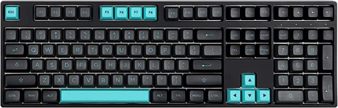 EPOMAKER AKKO 197-Key Black&Cyan Keycaps Doube-Shot PBT ASA Profile Set for Mechanical Gaming Keyboard, Compatible with MX-Clone Switches Cherry/Gateron/Kailh/Akko Switch