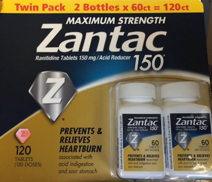 Zantac 150 Maximum Strength Tablets, Regular, 120 Count