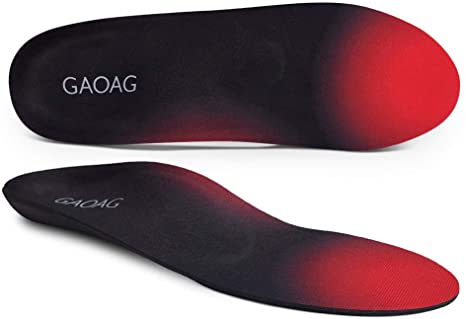 GAOAG Plantar Fasciitis Feet Insoles for Women and Men, Arch Supports, Orthotics Inserts Relieve Flat Feet, High Arch, Foot Pain (Men's 9-9 1/2, Women's 11-11 1/2)