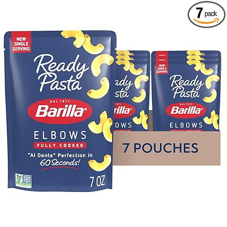 Barilla Ready Pasta, Elbows, 7 oz. Pouch (pack of 7)