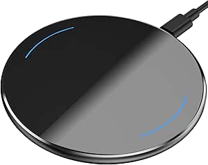 TOZO 2024 Upgraded W1 Wireless Charger 15W Max Fast Wireless Charging Pad Compatible with iPhone 15/15 Plus/15 Pro Max/14/13/SE /12 Series, Samsung Galaxy S22/S21/S20 Black