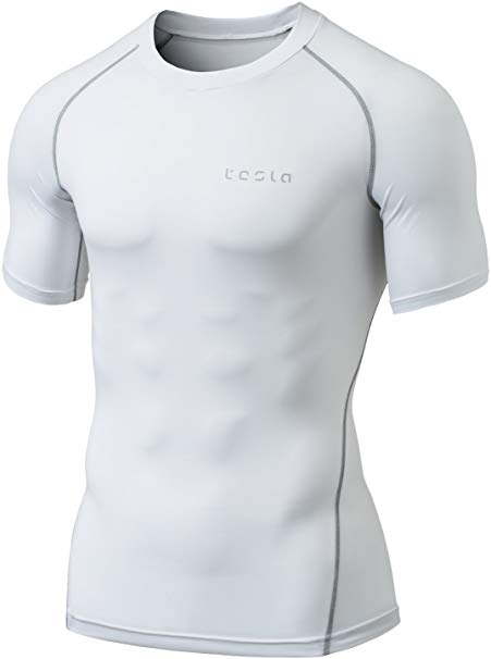 Tesla Men's Cool Dry Compression Baselayer Short Sleeve MUB13 Thermal YUB36