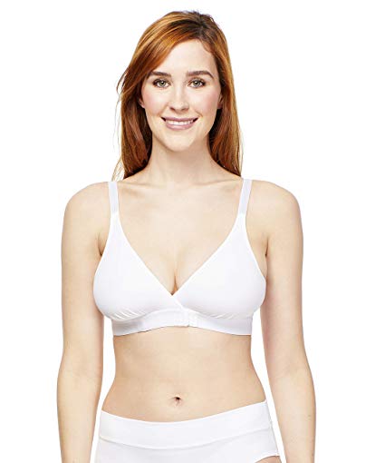 Carole Martin Front Closure Bra for Women, Crossover Bra with Enhanced Comfort, Adjustable Full Support Bra with Hook and Eye