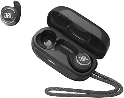 JBL Reflect Mini NC TWS - Small waterproof sports in-ear headphones with Bluetooth, with charging case, in black