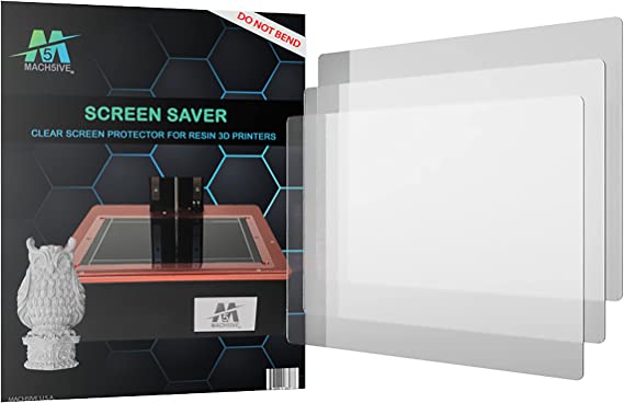 Mach5ive Screen Saver- Clear Screen Protector for Resin 3D Printers (5.5" & 6" Screens - 3 Pack)
