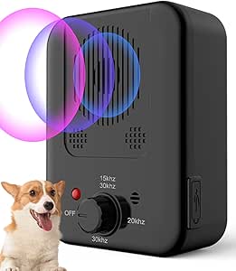 Anti Barking Device, Dog Barking Deterrent Devices, Ultrasonic Dog Barking Control Device Indoor & Outdoor, Rechargeable Barking Dog Silencer, Bark Box Stop Neighbors Dog from Barking (M)