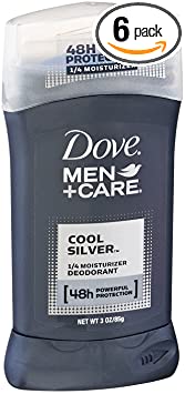 Dove Deodorant 3 Ounce Mens Cool Silver 1/4 Moisturizer (88ml) (6 Pack)