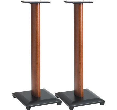 Sanus Natural Foundations 30 Inch Speaker Stands, Pair (Cherry) - NF30C