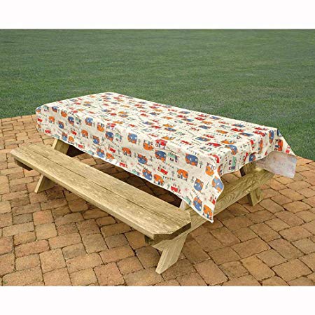 Camping Trails Tablecloth