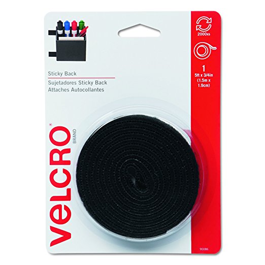 VELCRO Brand-Sticky Back-3/4-Inch Wide Tape, 5-Feet-Black