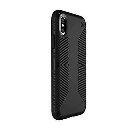 Speck Products Presidio Grip Case for iPhone X, Black/Black
