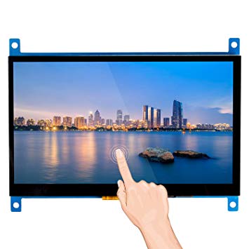 SunFounder Raspberry Pi 4 Display Touchscreen 7 Inch HDMI 1024×600 USB IPS LCD Screen Display Monitor for Raspberry Pi 4 3 Model B, 2 Model B, and 1 Model B , Windows Capacitive Touch Screen