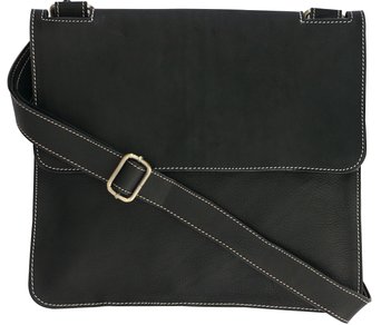 DR Leather Ipad Messenger Shoulder Bag - Slim Flapover For Men, Women