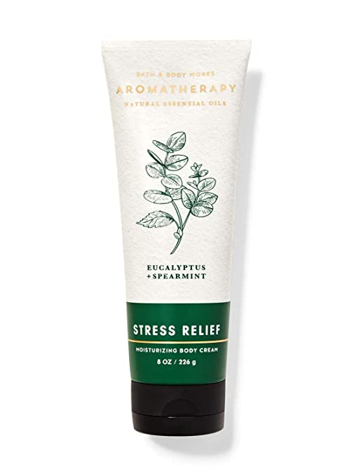 Bath & Body Works Aromatherapy Eucalyptus & Spearmint Body Cream with Natural Essential Oils 8 Ounce (Eucalyptus & Spearmint), 1 item