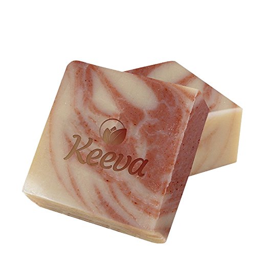 Keeva Organics Tea Tree Oil Soap Bar For Acne - 100% Natural & Organic Face and Body Soap Clears Hormonal & Cystic Acne Scars and blemishes.