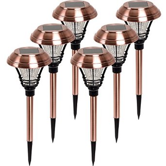 Westinghouse Kenbury LED Outdoor Garden Solar Path Lights (Copper, 6 Pack)