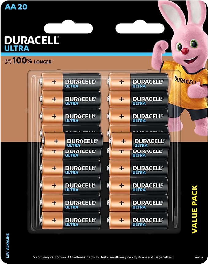 Duracell AA 1.5V Ultra Battery (Pack of 20)