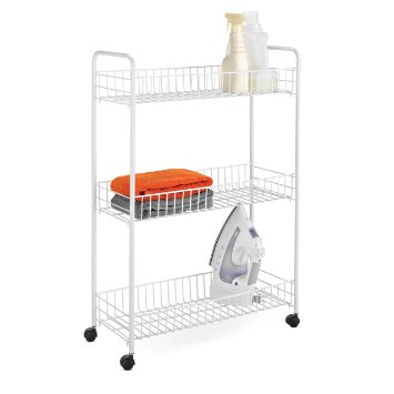 Honey-Can-Do CRT-01149 3-Tier Laundry Cart White