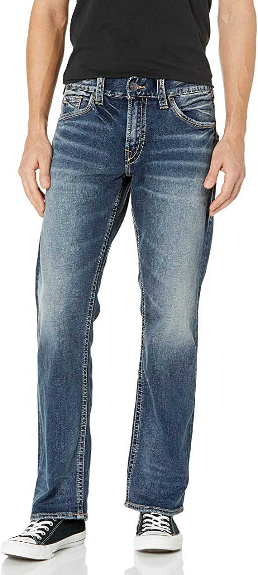 Silver Jeans Co. Mens Zac Relaxed Fit Straight Leg Jeans