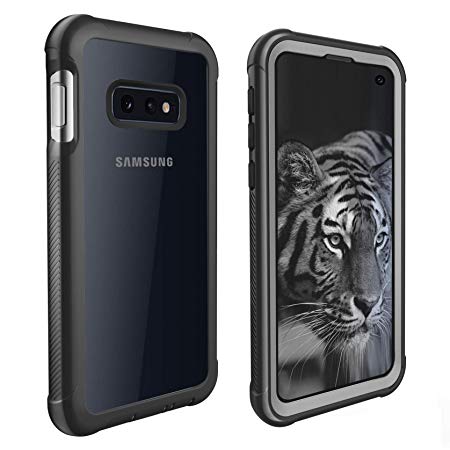 AMORNO Samsung Galaxy S10E Case, Full Body with Built-in Screen Protector Compatible Wireless Charging Rugged Clear Slim Cover Case for Samsung Galaxy S10E (5.8 inch)