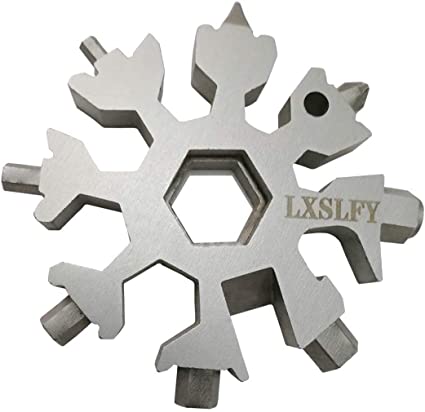 LXSLFY 18 In 1 Snowflake Multi-Function Tool, Stainless Steel Snowflake Tool, Beer Bottle Opener, Beautifully Packaged